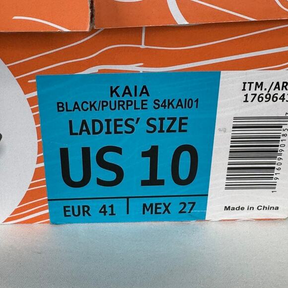 Jsport Kaia Ladies' Strap Black Purple Sandal Size 10 - Picture 9 of 9